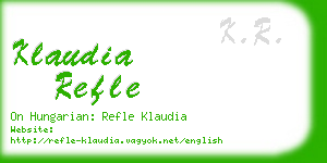 klaudia refle business card